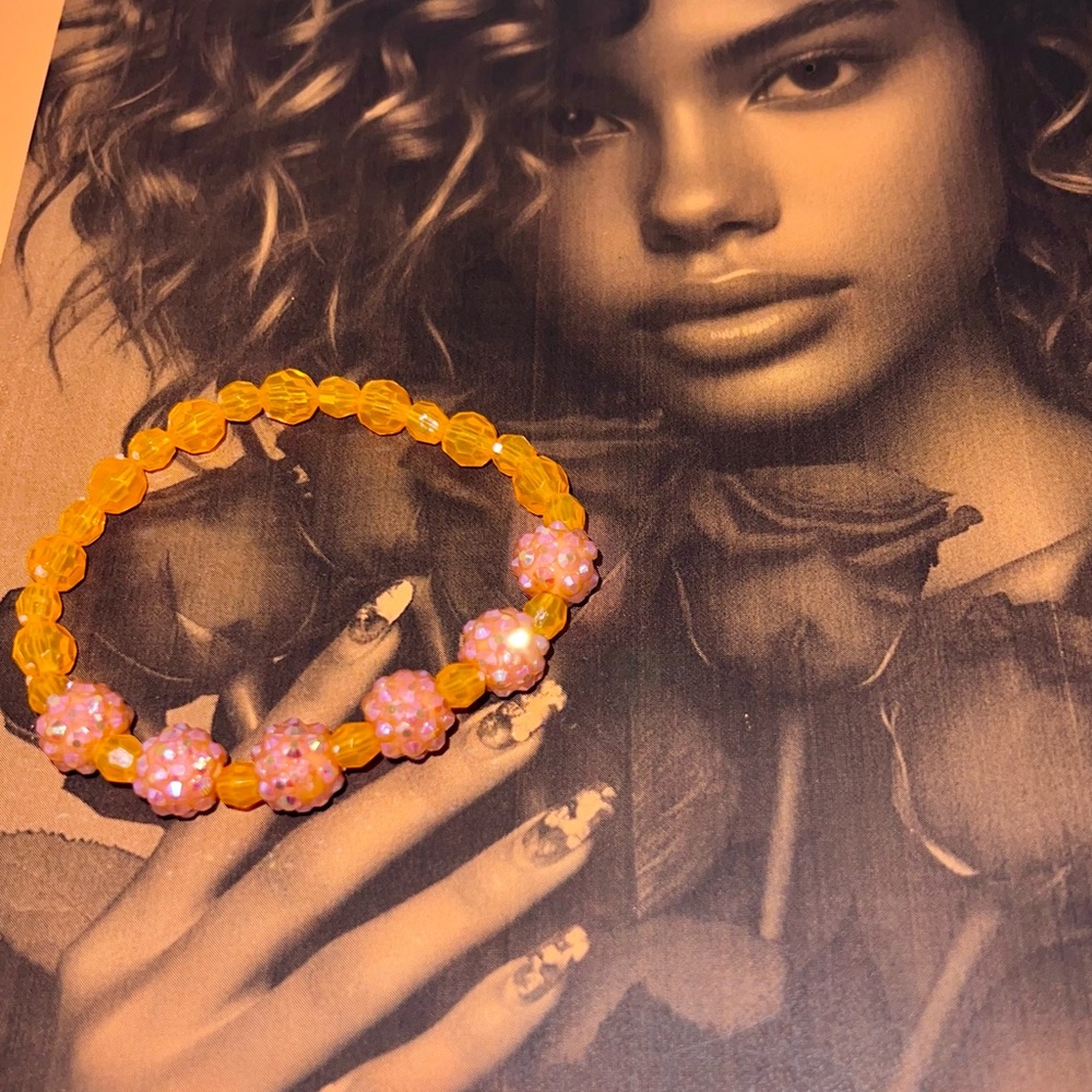 $8 sale Elegant Orange Beaded sparkling Bracelet